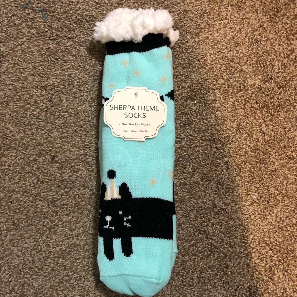 Cat Party Sherpa Socks